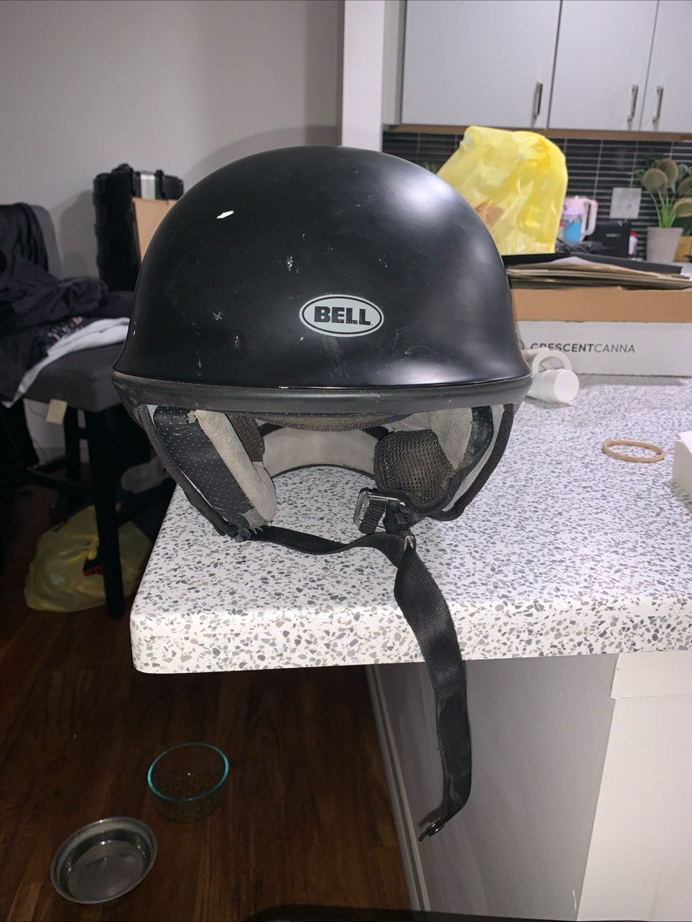 Bell Black MOTORCYCLE Helmet XL  - Classic Half Shell